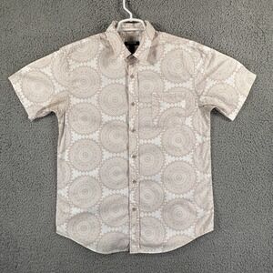 RSQ‎ Mens Shirt Short Sleeve Button Up Geometric Pattern Size M Preppy Work
